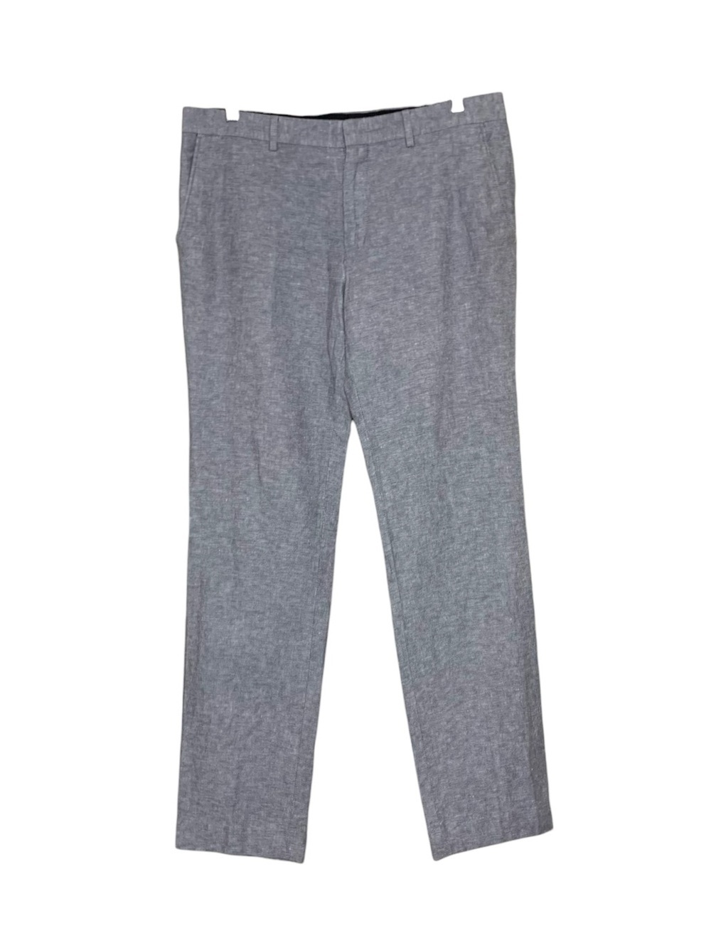 Mexx Gray Chinos Linen Cotton 34X33 Neutral Breathable Casual Dress Slim Pants